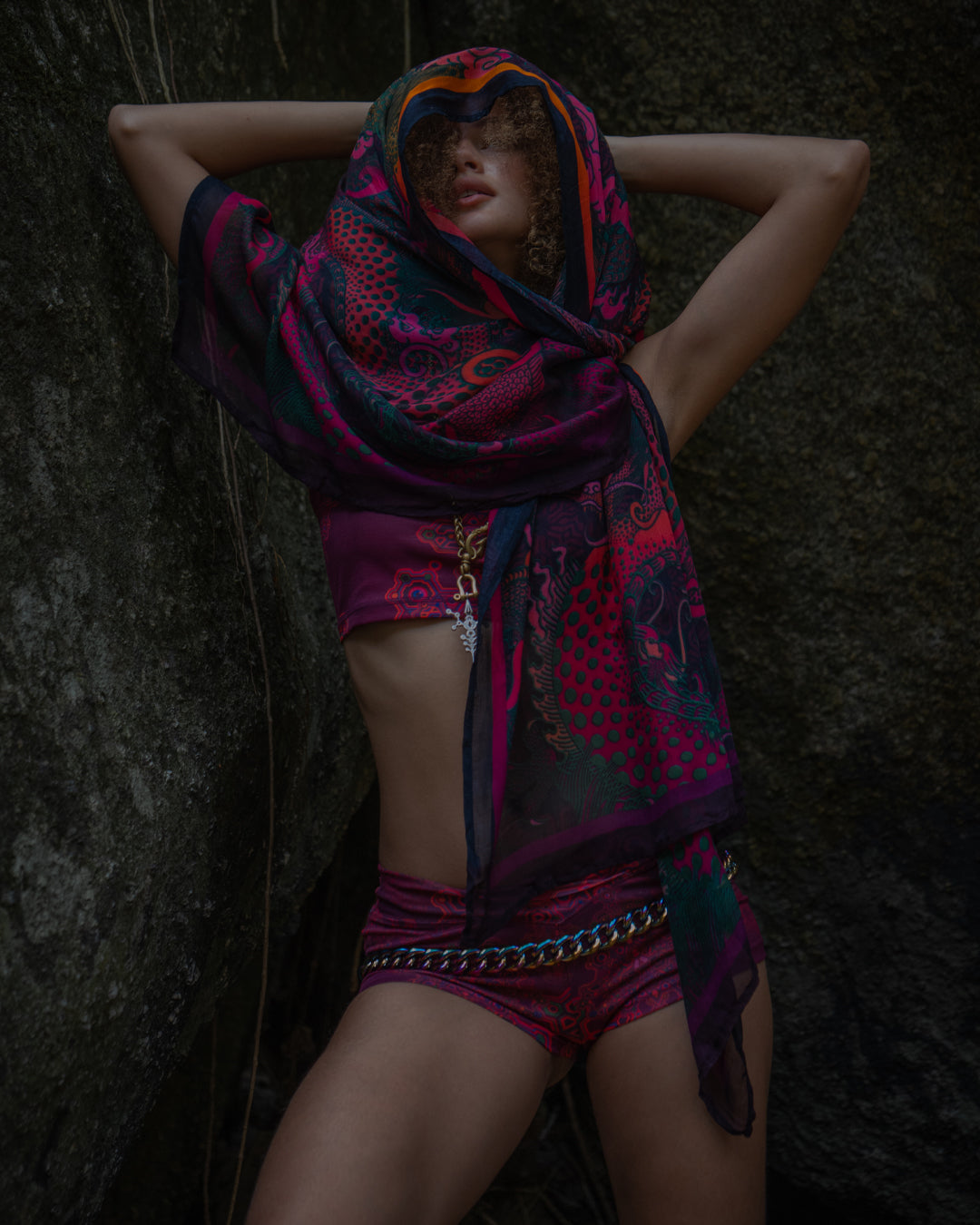 Scarf / Pareo Bamboo - FIRE DRAGONS Line