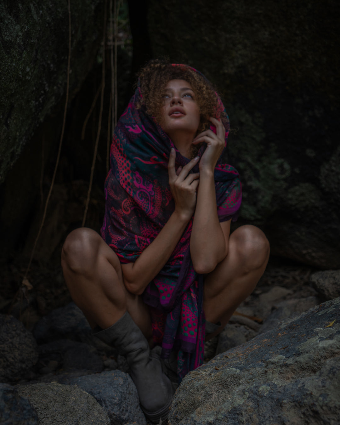 Scarf / Pareo Bamboo - FIRE DRAGONS Line