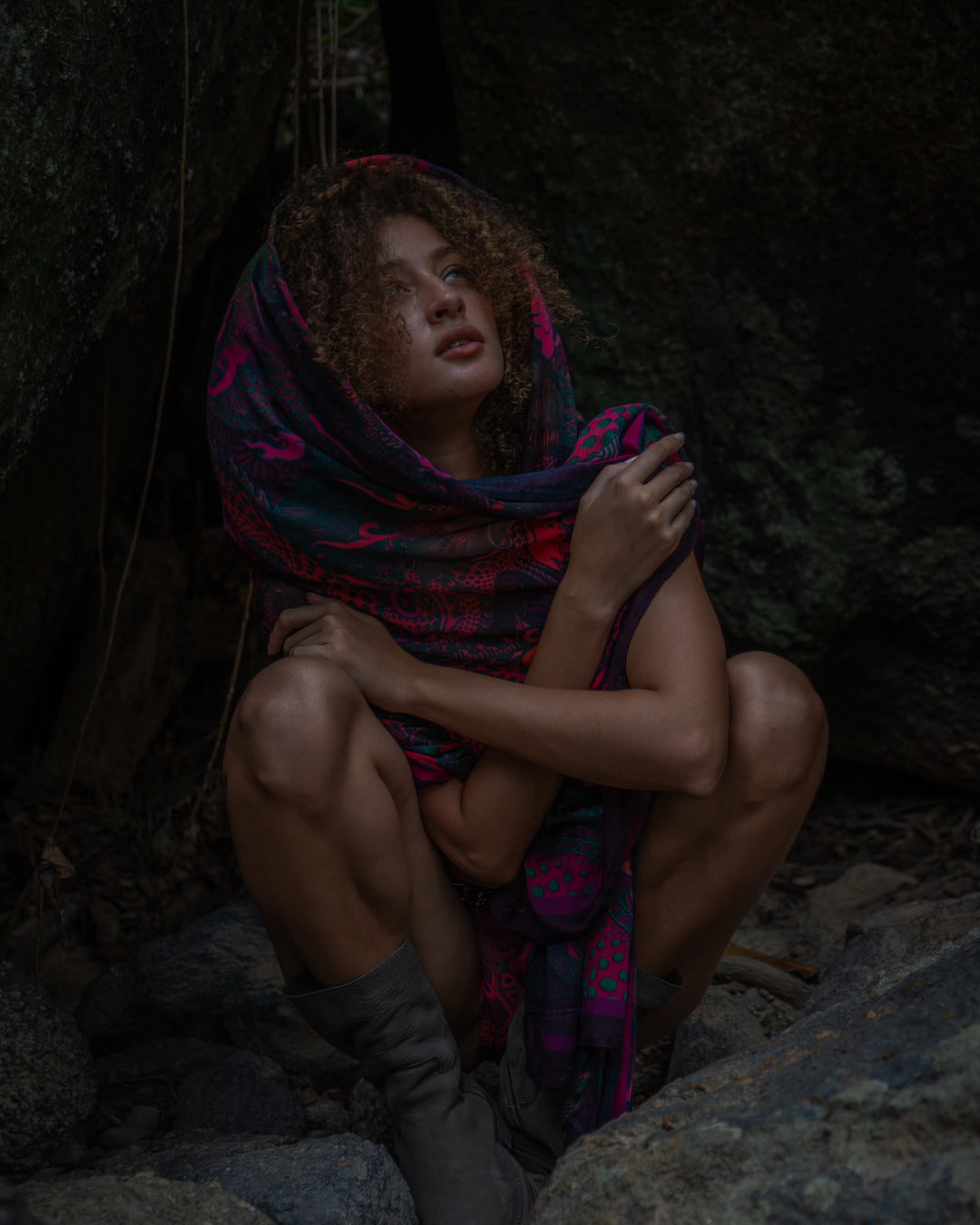 Scarf / Pareo Bamboo - FIRE DRAGONS Line