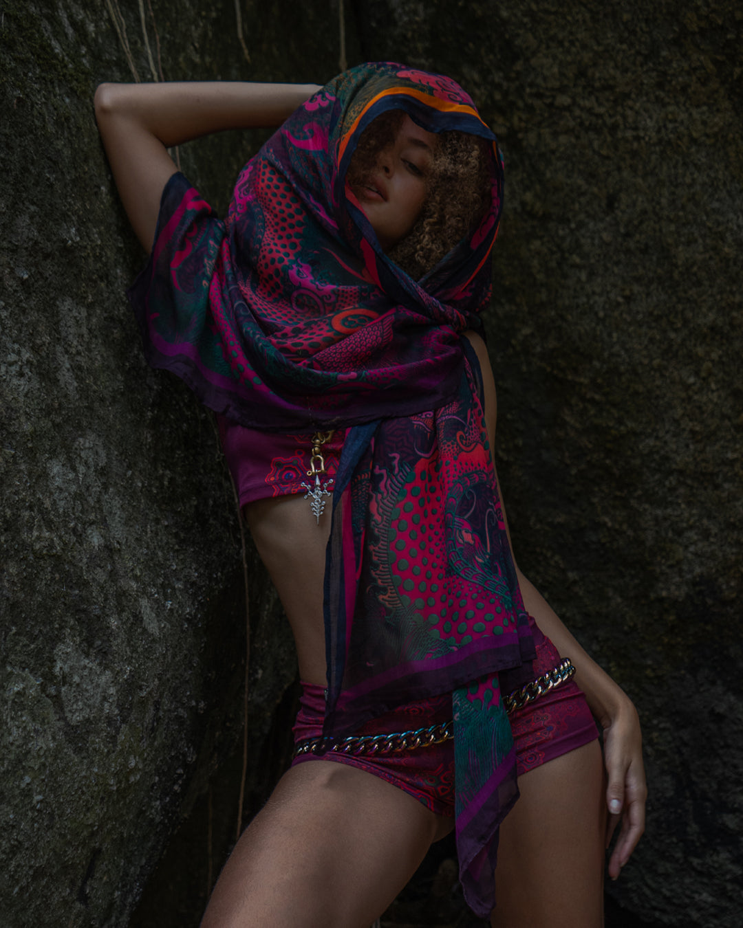 Scarf / Pareo Bamboo - FIRE DRAGONS Line