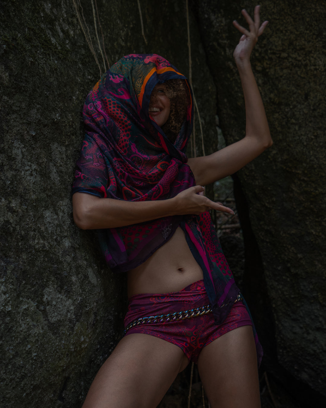 Scarf / Pareo Bamboo - FIRE DRAGONS Line