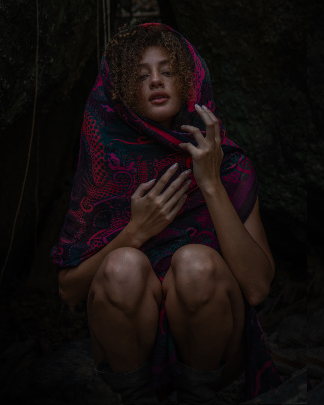 Scarf / Pareo Bamboo - FIRE DRAGONS Line