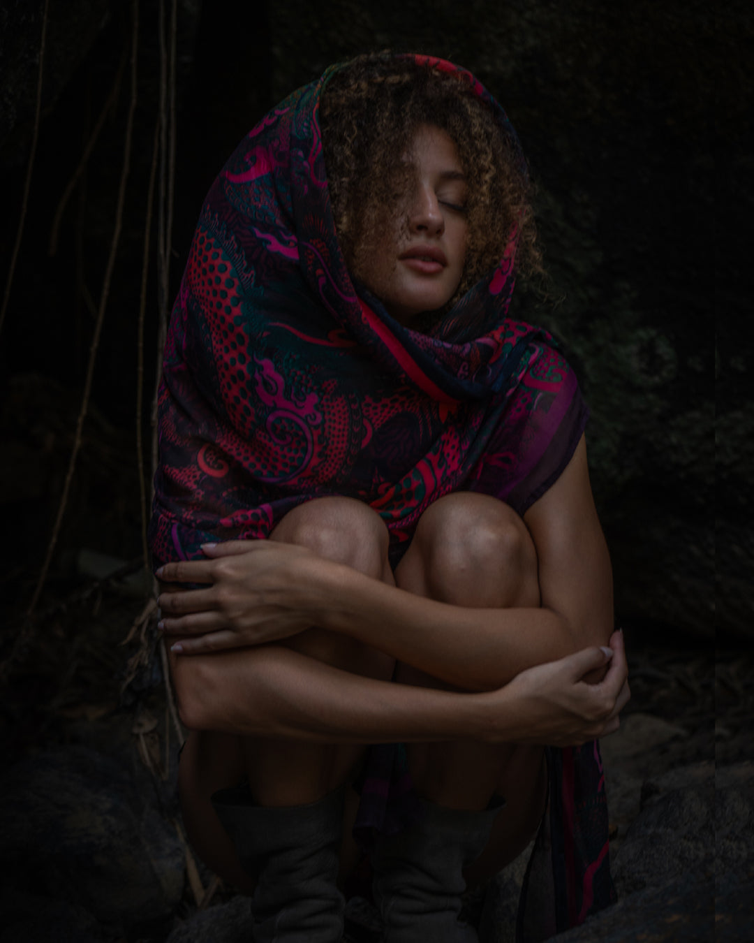 Scarf / Pareo Bamboo - FIRE DRAGONS Line