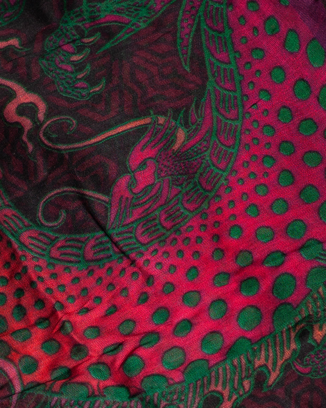 Scarf / Pareo Bamboo - FIRE DRAGONS Line