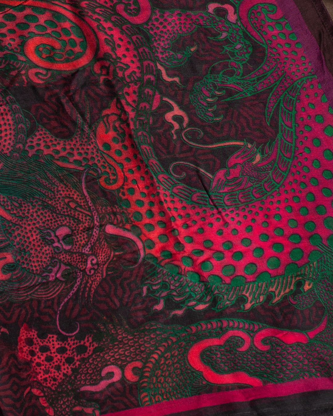 Scarf / Pareo Bamboo - FIRE DRAGONS Line