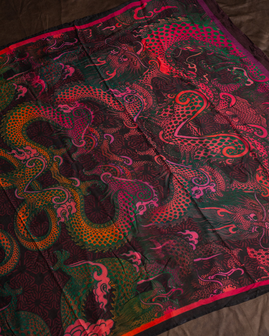 Scarf / Pareo Bamboo - FIRE DRAGONS Line