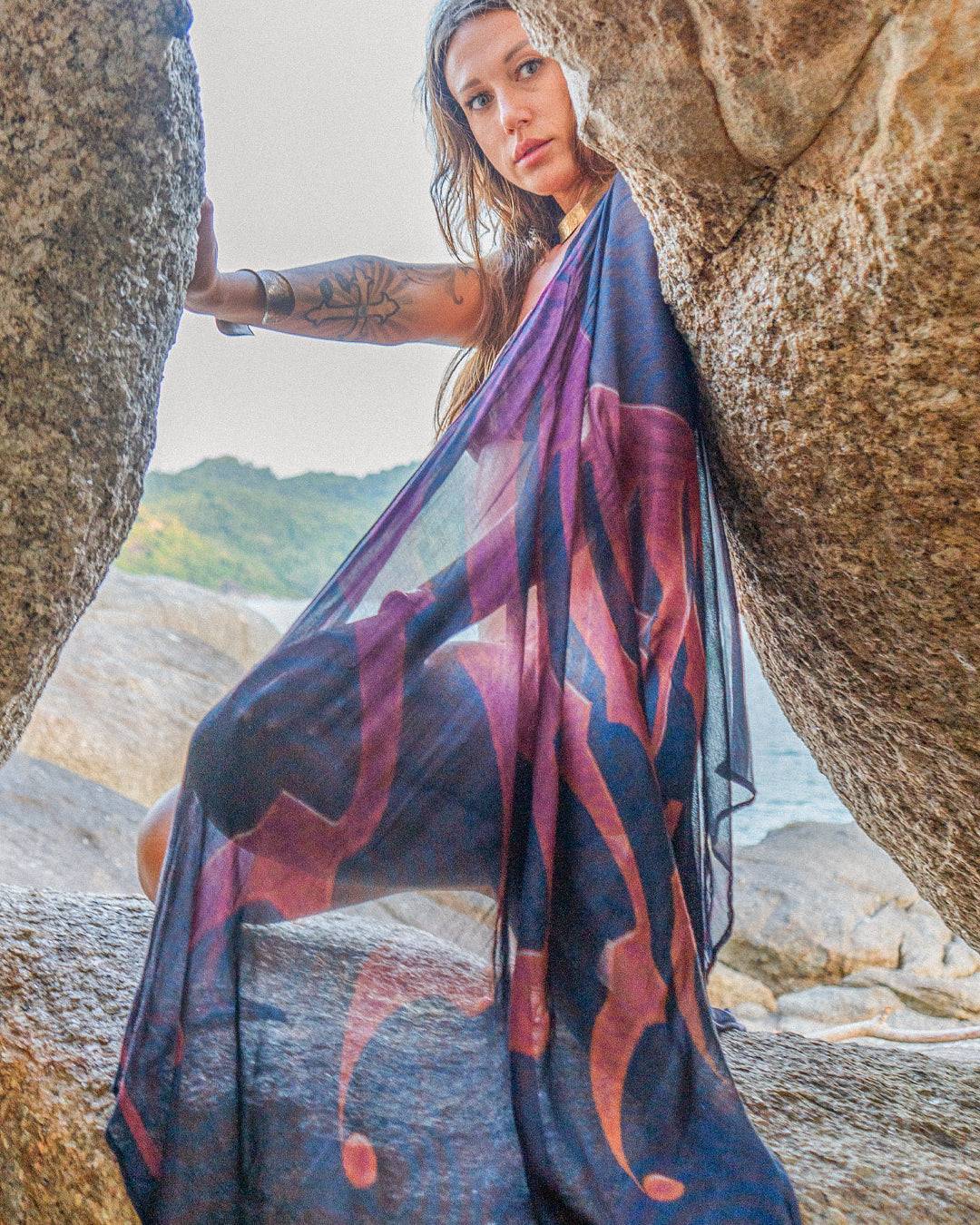 Scarf / Pareo Bamboo - FOSSIL