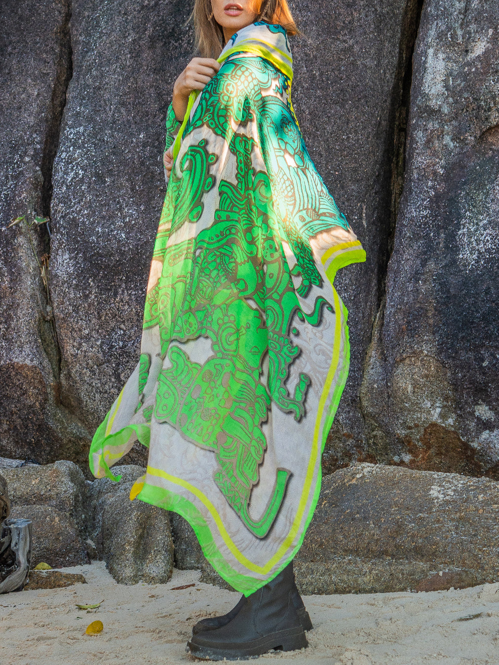 Scarf / Pareo Bamboo - JADEMAYANS SUNSET Double