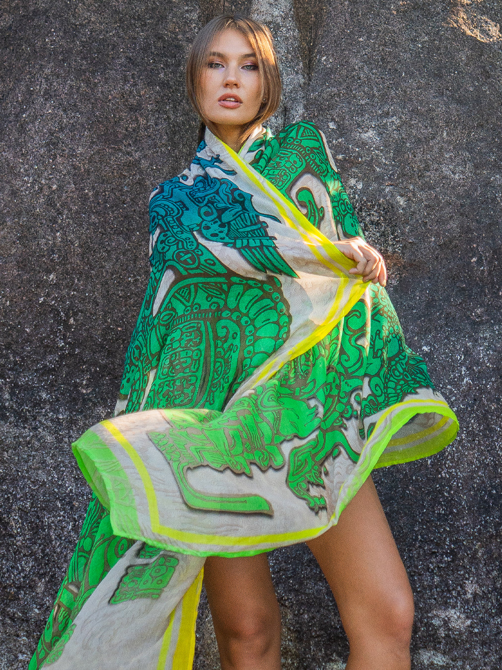 Scarf / Pareo Bamboo - JADEMAYANS SUNSET Double