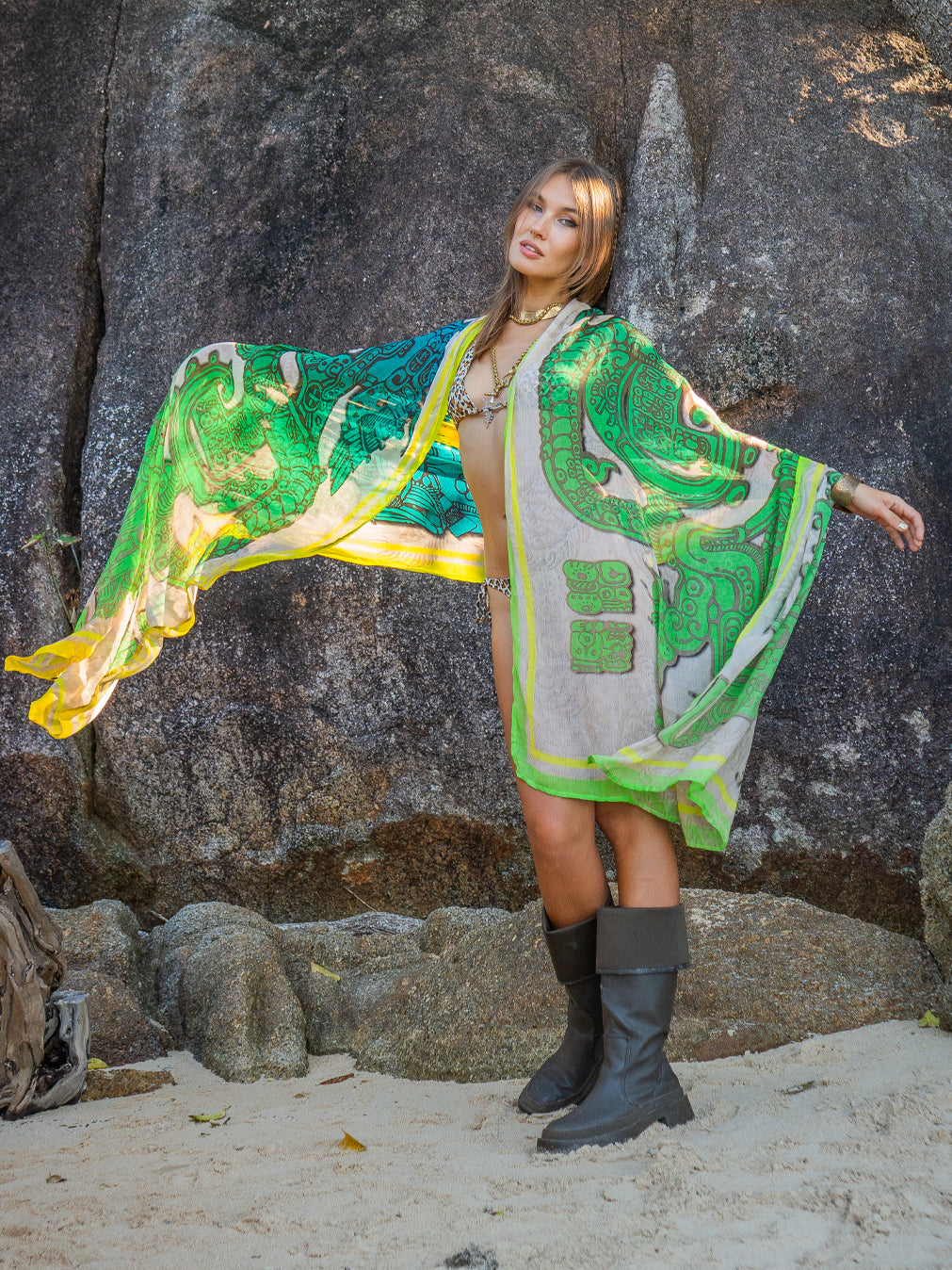 Scarf / Pareo Bamboo - JADEMAYANS SUNSET Double