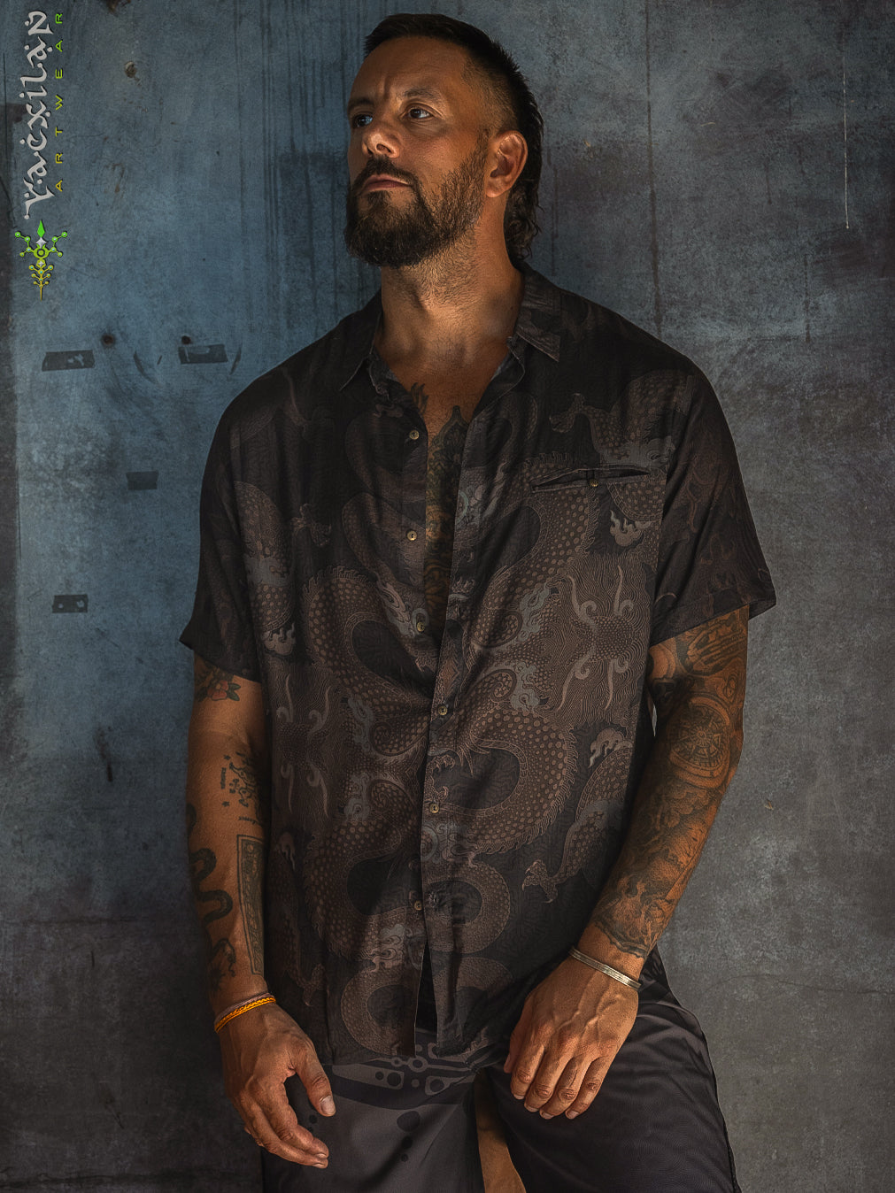 Shirt Men Half Sleeves / Bamboo - DRAGONSKIN