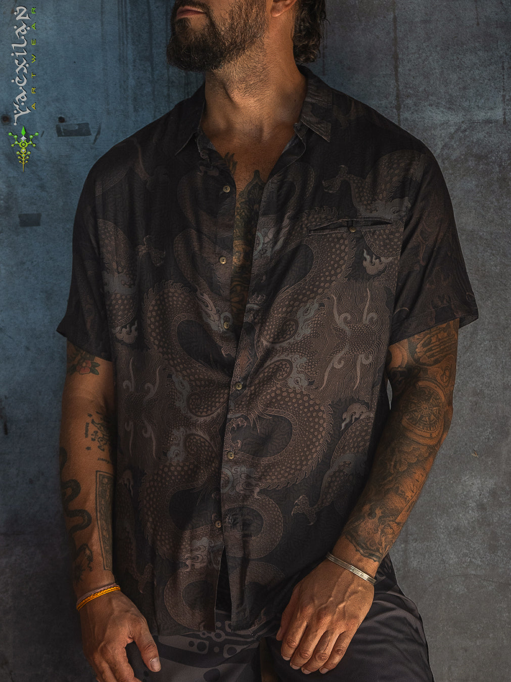 Shirt Men Half Sleeves / Bamboo - DRAGONSKIN