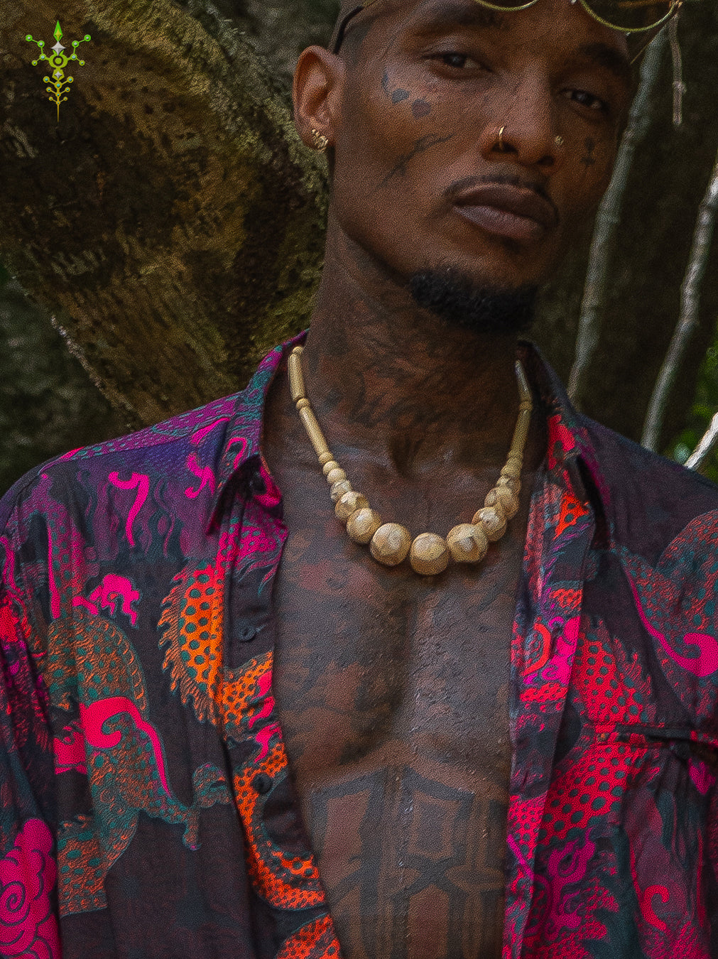 Shirt Men Half Sleeves / Bamboo - FIRE DRAGONS