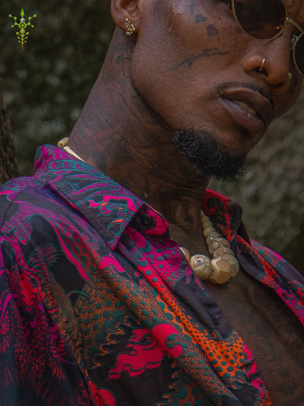 Shirt Men Half Sleeves / Bamboo - FIRE DRAGONS