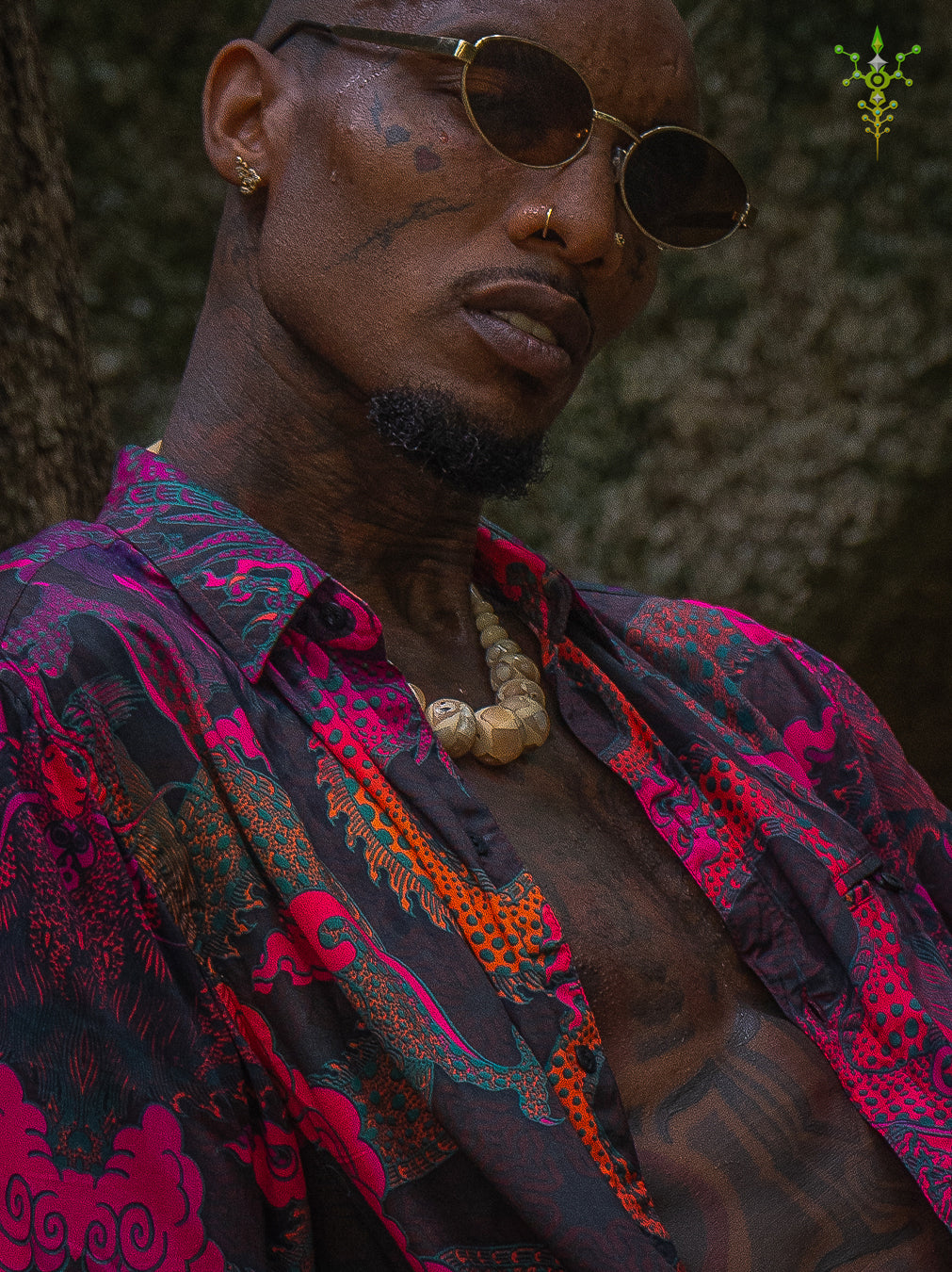 Shirt Half Sleeves / Bamboo - FIRE DRAGONS