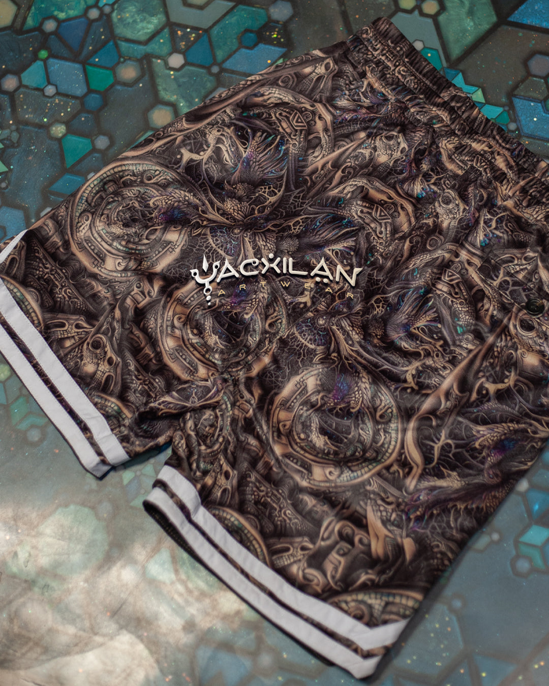 Boxing Short White Mountains Men / Velvet Fawn - KETZALCOATL