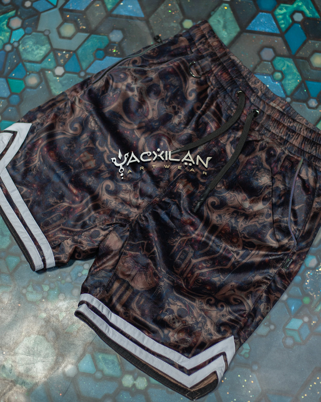 Bossking Shorts White Mountains / Velvet Fawn - SKULLOHOLICS
