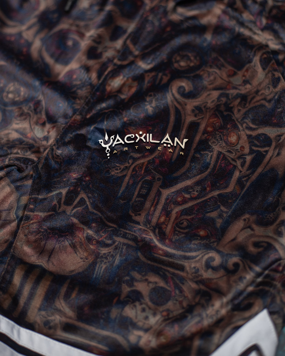 Boxing Short White Mountains Men / Velvet Fawn - SKULLOHOLICS