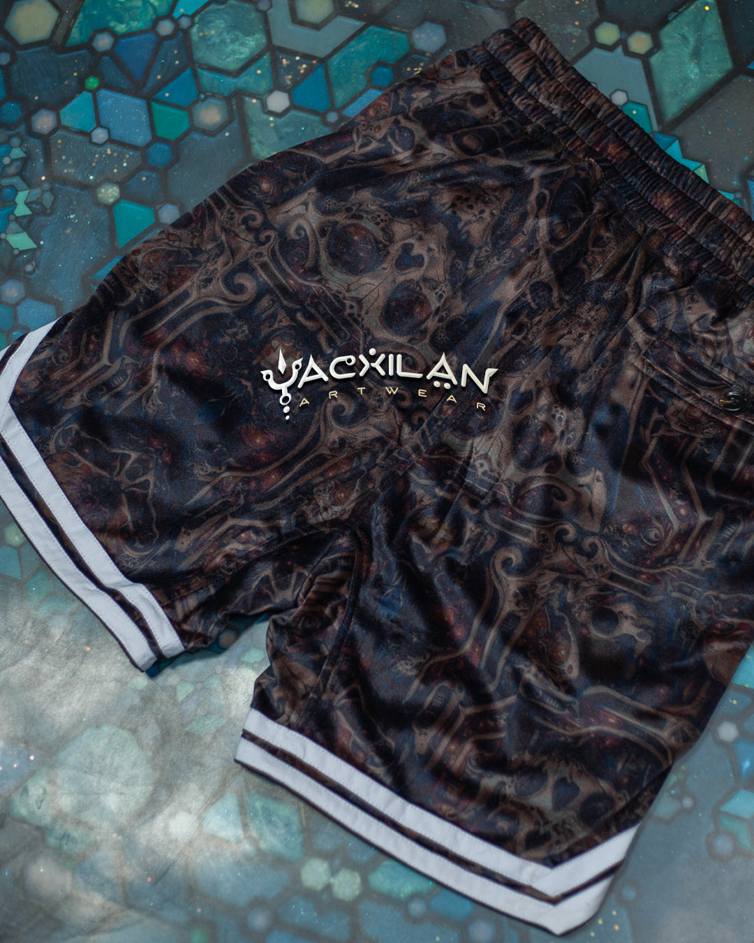Bossking Shorts White Mountains / Velvet Fawn - SKULLOHOLICS
