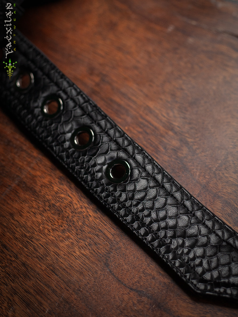 Belt / Fake Leather - BLAK COBRA Hook Buckle