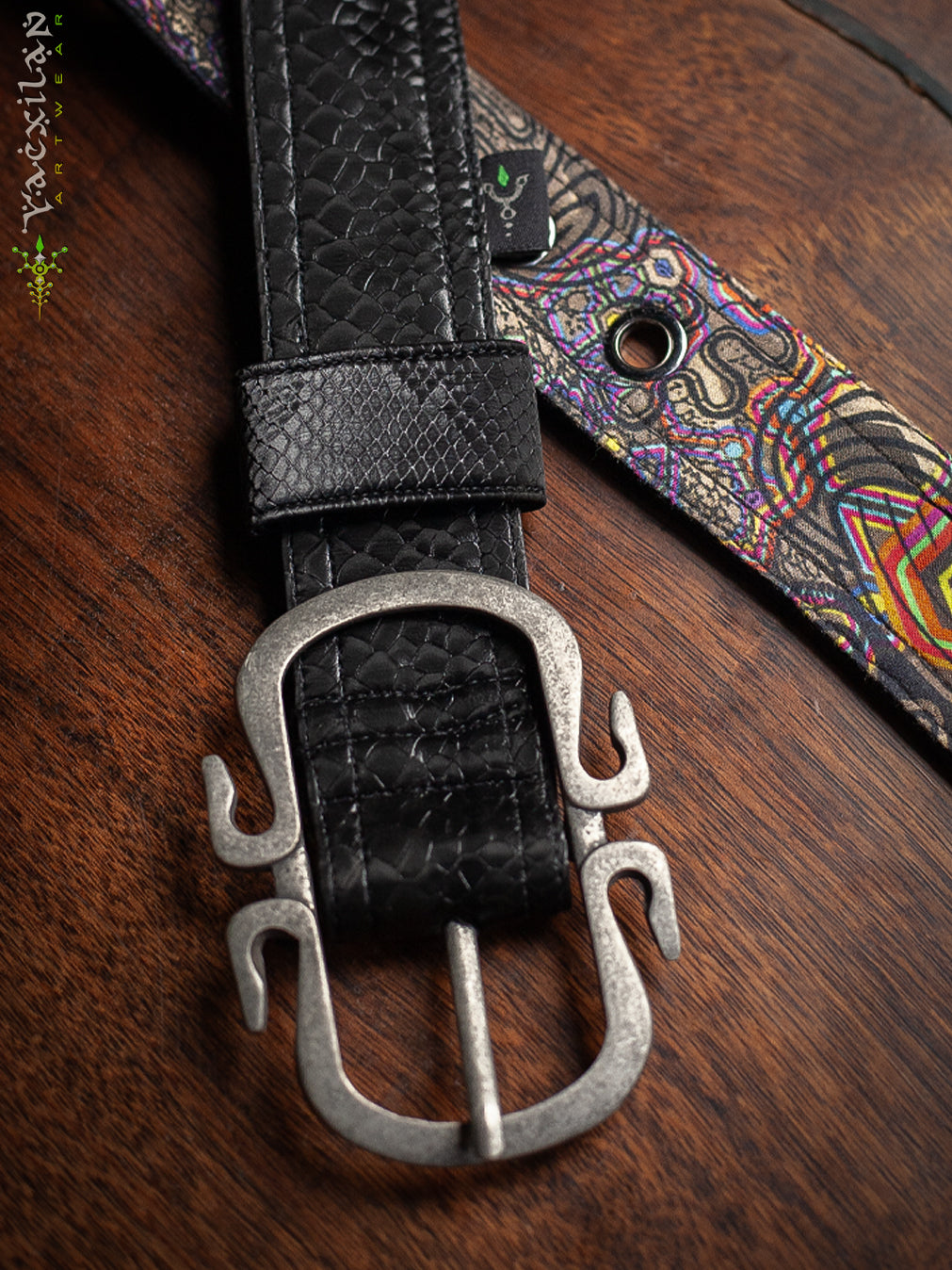 Belt / Fake Leather - BLAK COBRA Hook Buckle