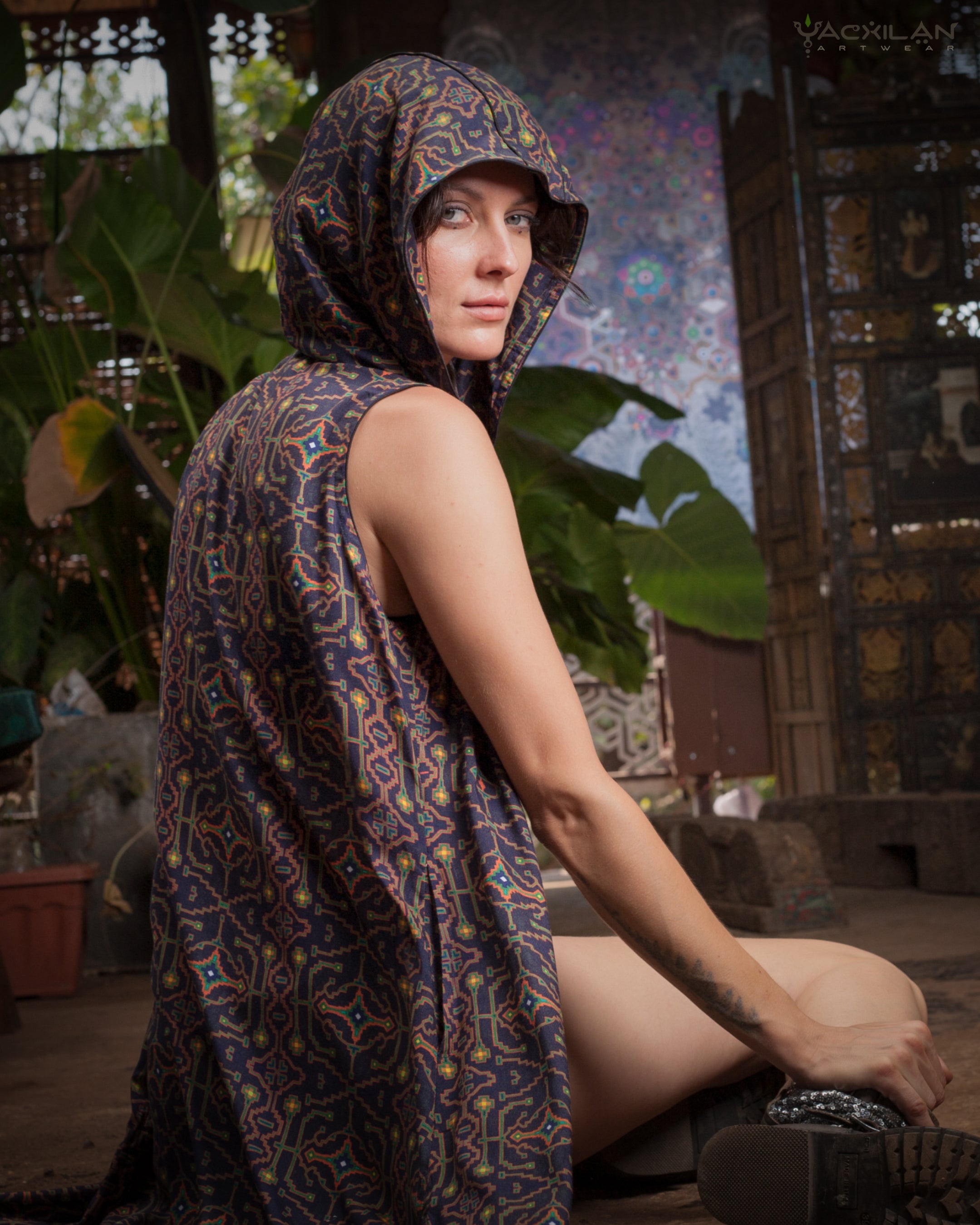 Hooded Long Dress / Viscose - AYAWASKA