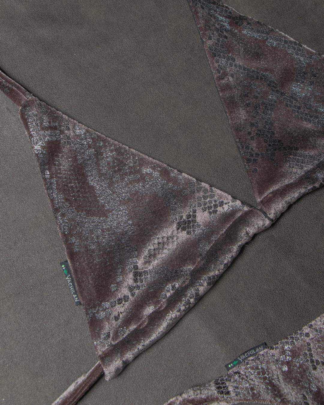 Swimsuit / Bikini Velvet Foil Kobra - SEPIA ASH