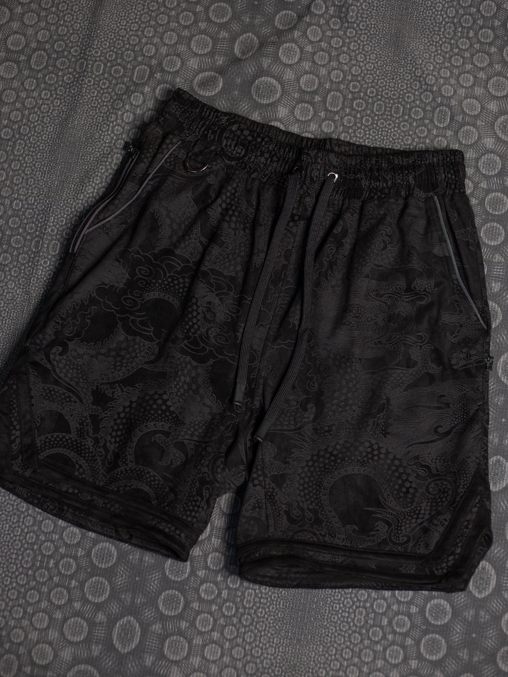 Boxing Short Black Mountain / Stretchy Swede Vintage -Black DRAGONS
