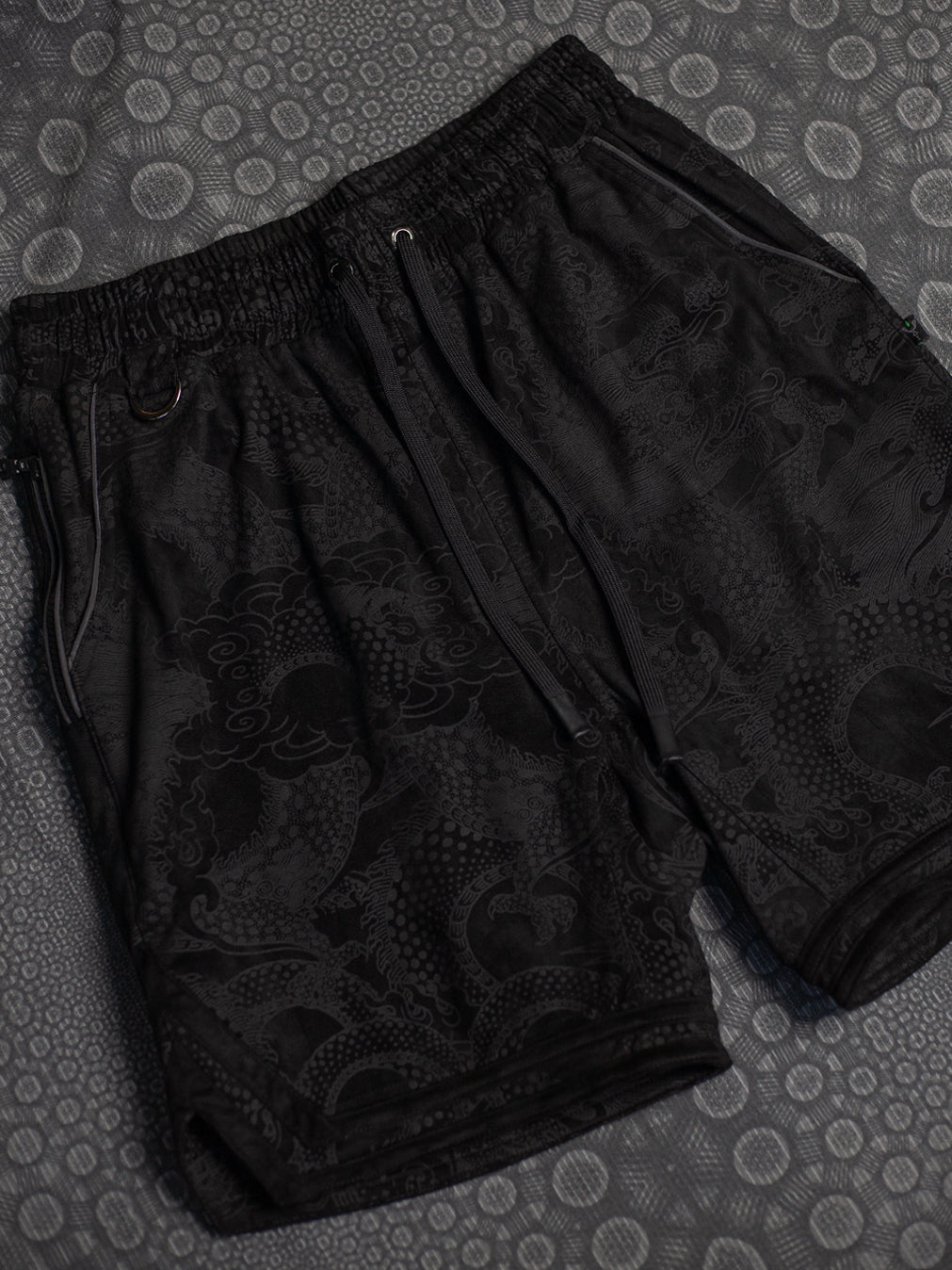 Boxing Short Black Mountain / Stretchy Swede Vintage -Black DRAGONS