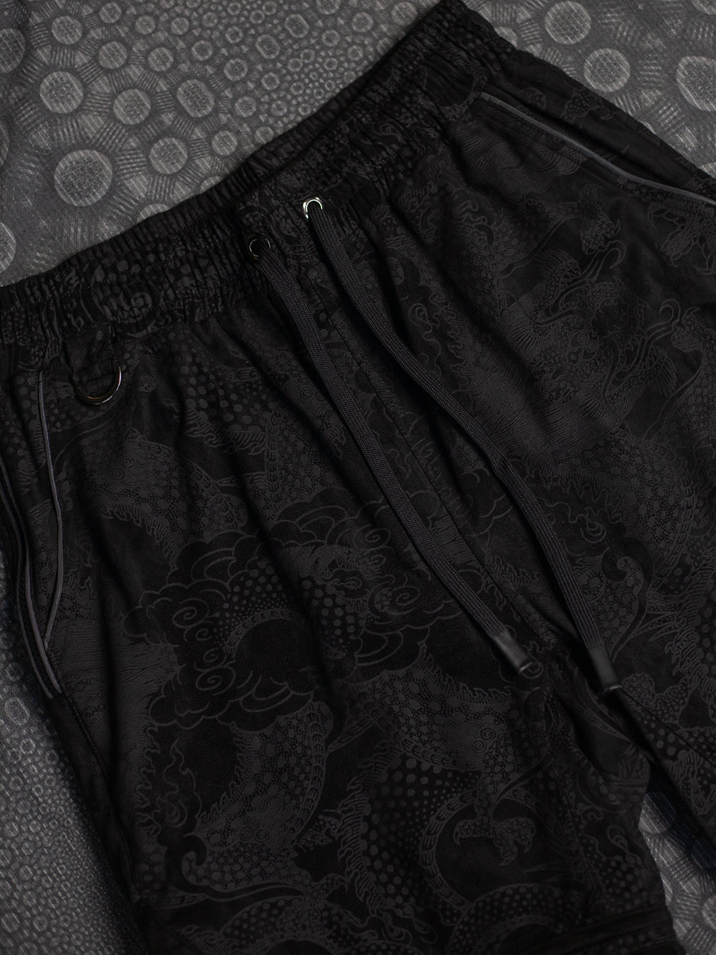 Boxing Short Black Mountain / Stretchy Swede Vintage -Black DRAGONS