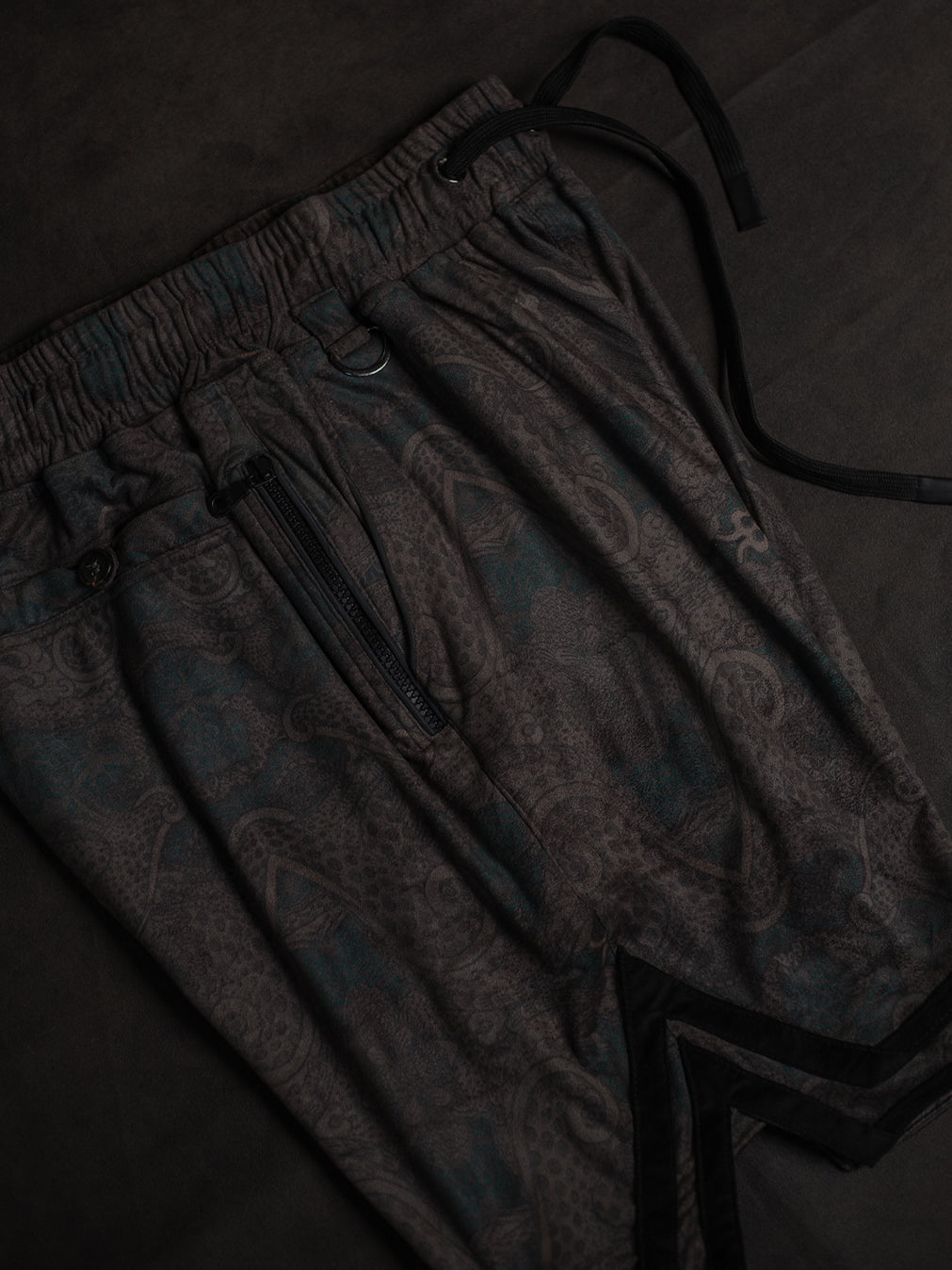 Boxing Short Black Mountain / Stretchy Swede Vintage - DRAGON CHASERS