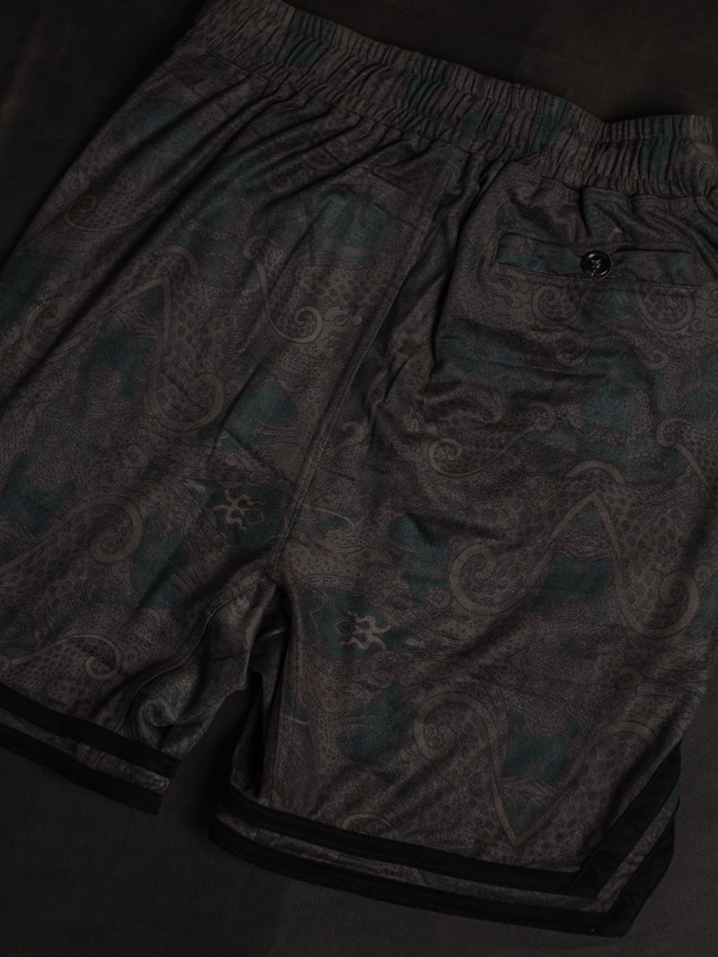 Boxing Short Black Mountain / Stretchy Swede Vintage - DRAGON CHASERS