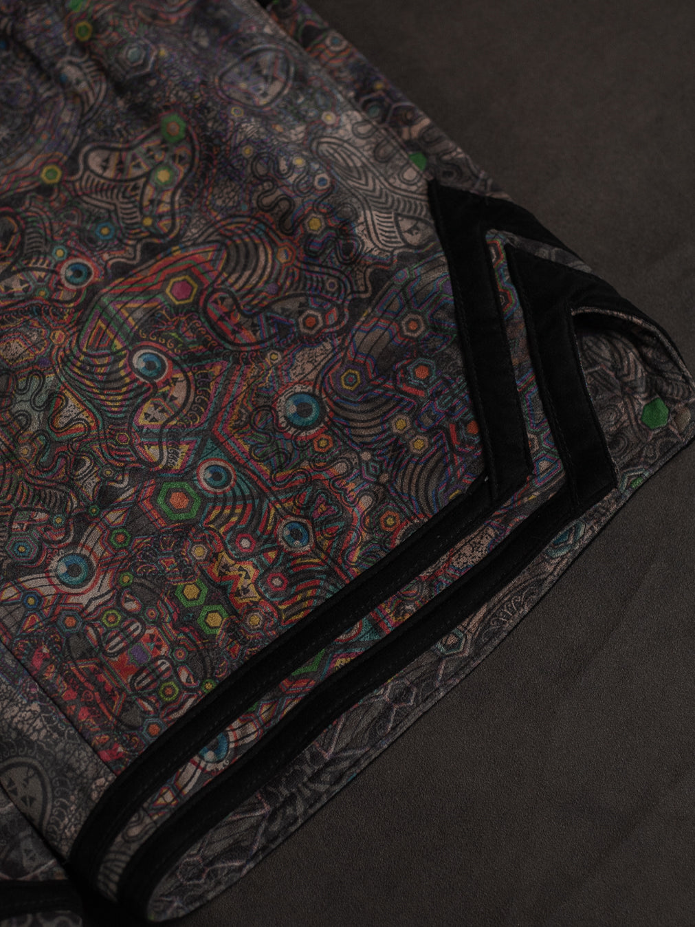 Boxing Short Black Mountain / Stretchy Swede Vintage - PSYCHEDELIKA