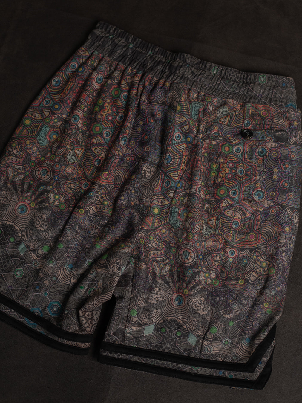 Boxing Short Black Mountain / Stretchy Swede Vintage - PSYCHEDELIKA
