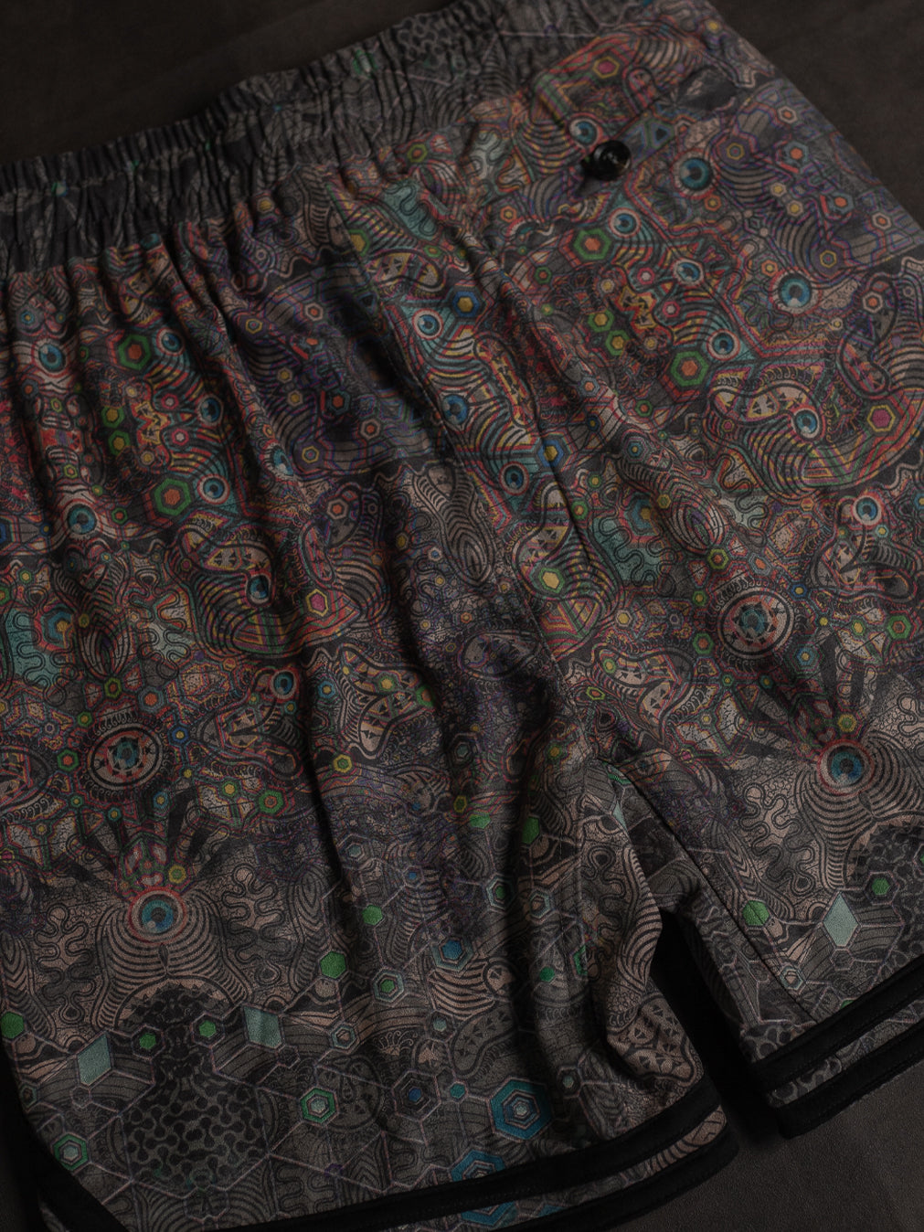 Boxing Short Black Mountain / Stretchy Swede Vintage - PSYCHEDELIKA