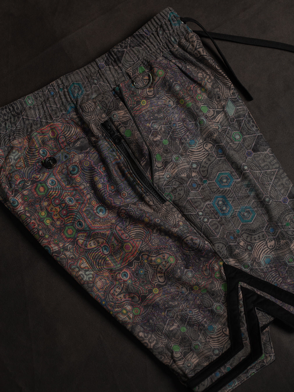 Boxing Short Black Mountain / Stretchy Swede Vintage - PSYCHEDELIKA