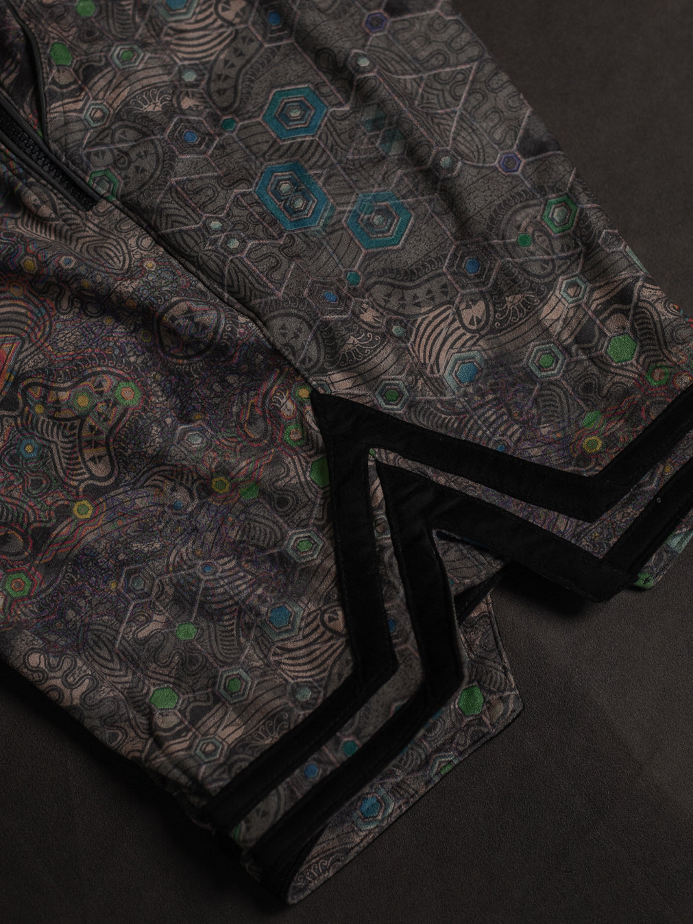 Boxing Short Black Mountain / Stretchy Swede Vintage - PSYCHEDELIKA