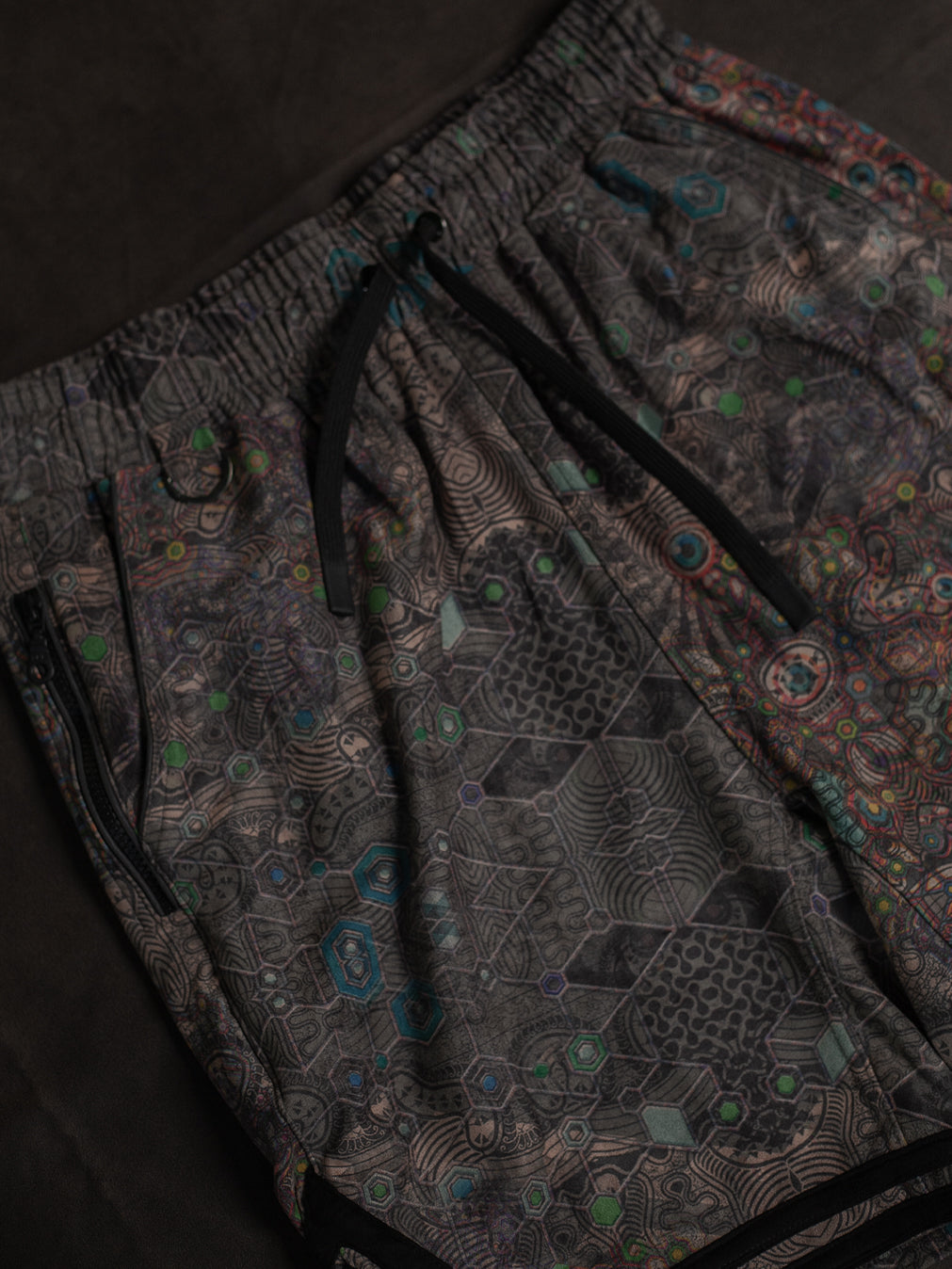 Boxing Short Black Mountain / Stretchy Swede Vintage - PSYCHEDELIKA