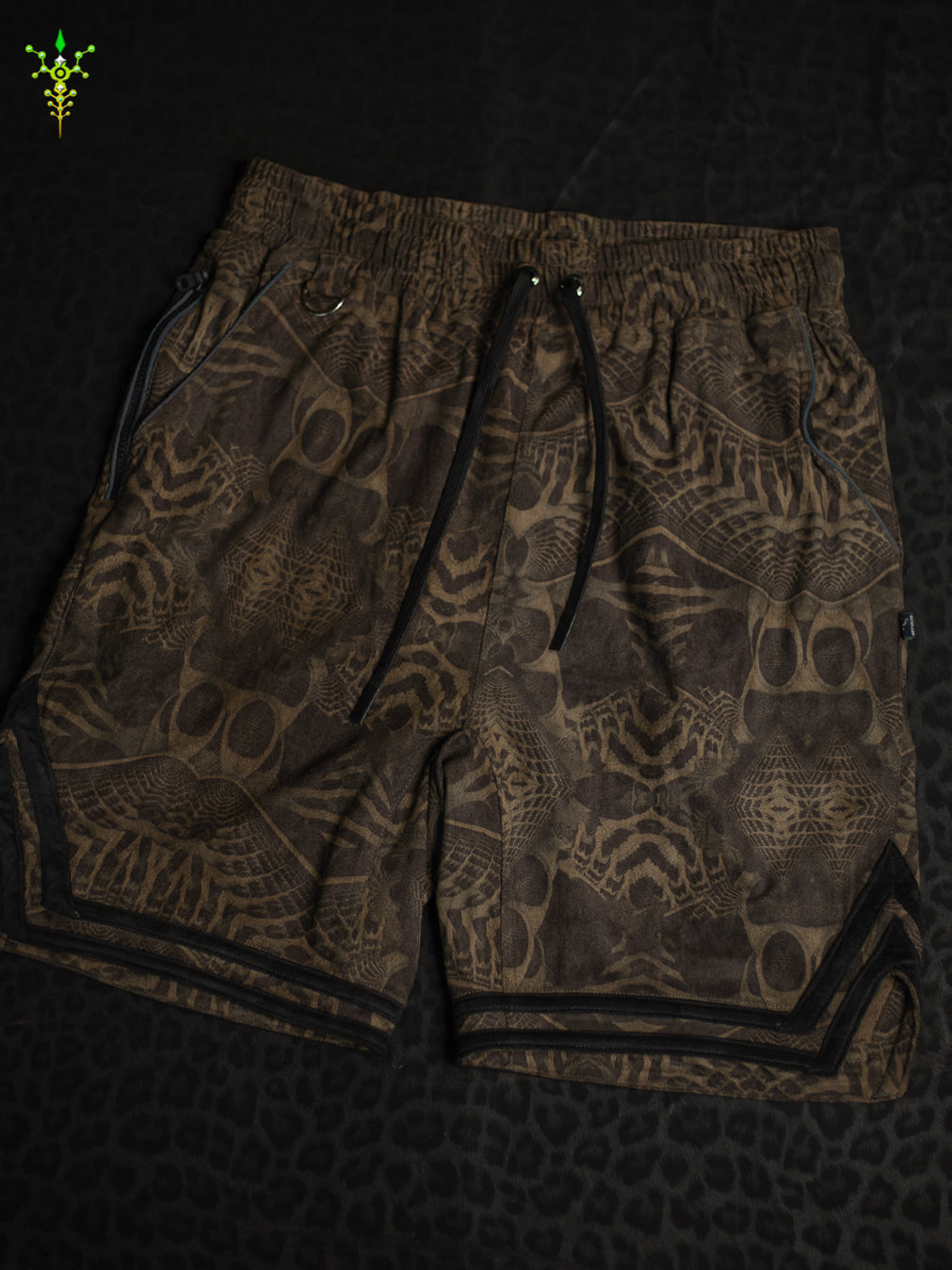 Boxing Short Black Mountain / Stretchy Swede Vintage - SANDOKANER Olive