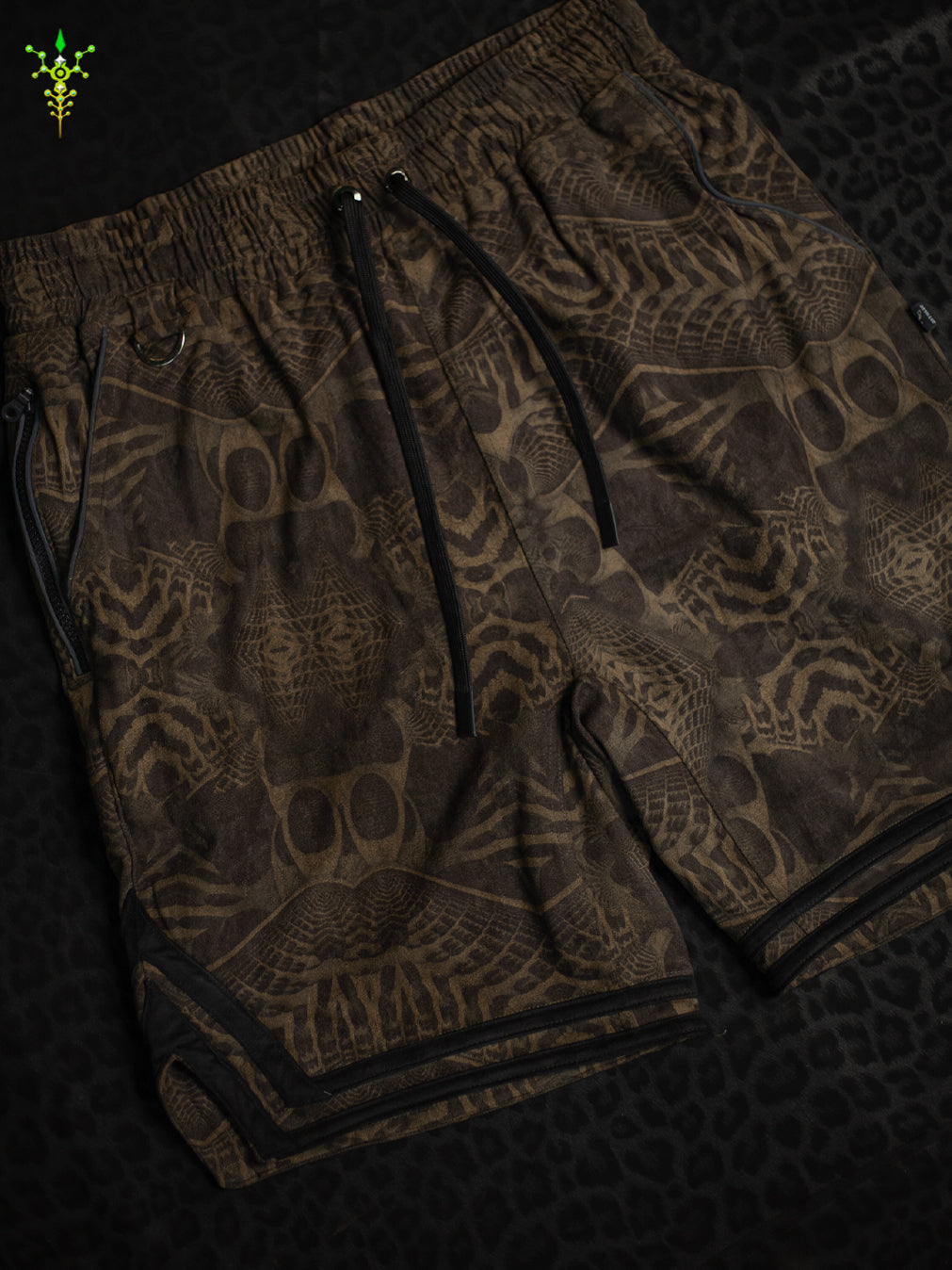 Boxing Short Black Mountain / Stretchy Swede Vintage - SANDOKANER Olive