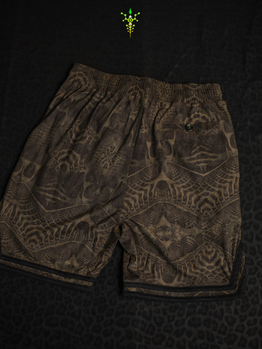 Boxing Short Black Mountain / Stretchy Swede Vintage - SANDOKANER Olive