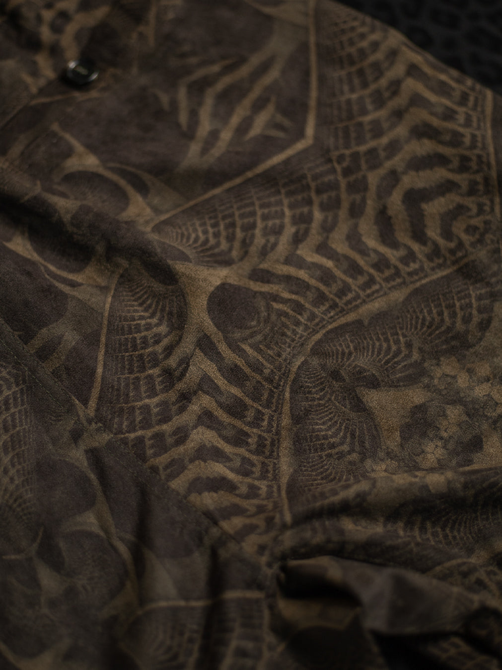 Boxing Short Black Mountain / Stretchy Swede Vintage - SANDOKANER Olive