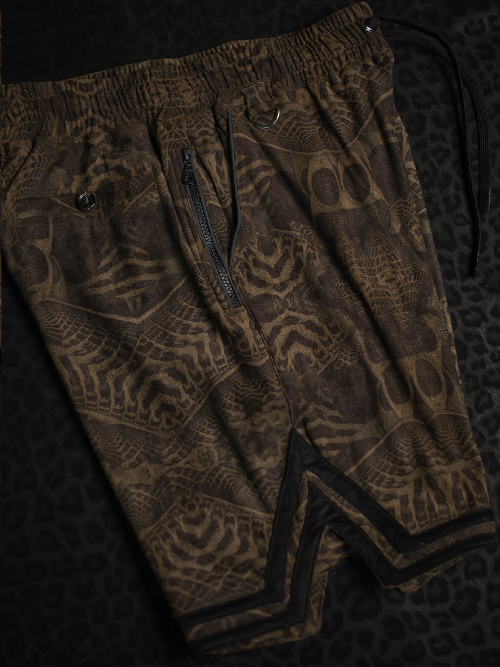 Boxing Short Black Mountain / Stretchy Swede Vintage - SANDOKANER Olive