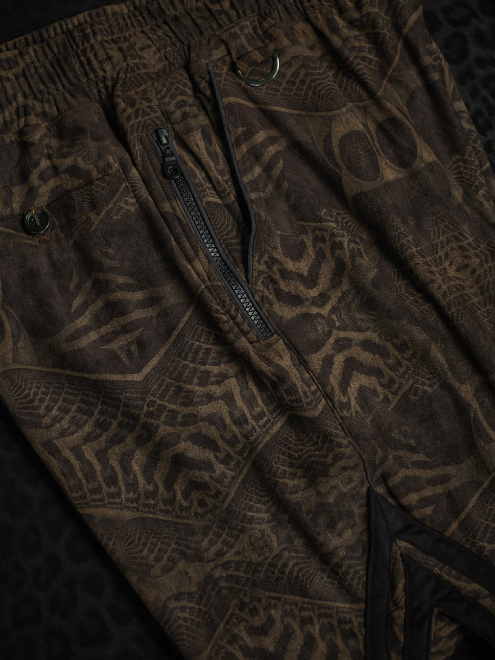 Bossking Shorts Black Mountains / Stretchy Swede Vintage - SANDOKANER