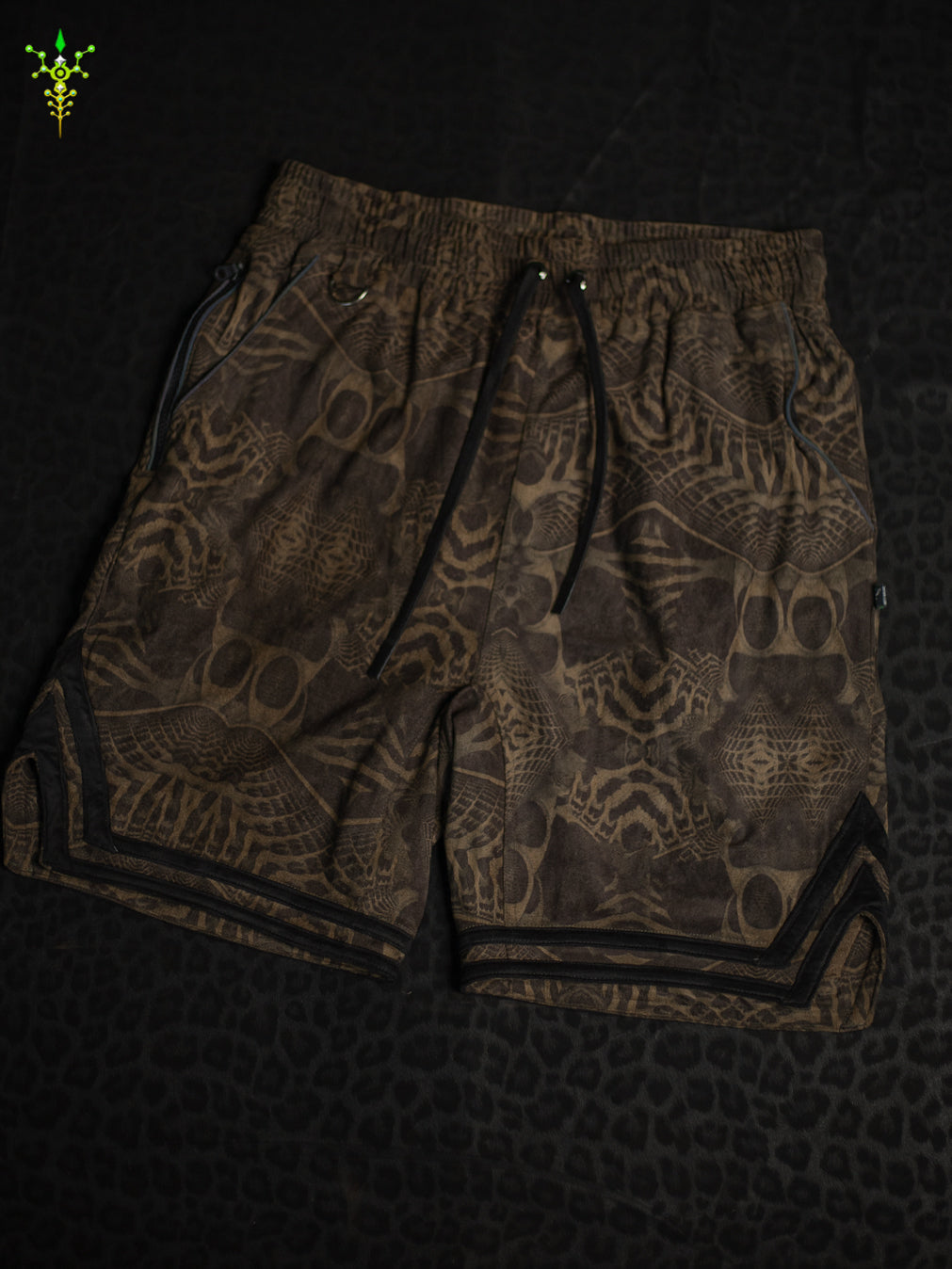 Boxing Short Black Mountain / Stretchy Swede Vintage - SANDOKANER Olive