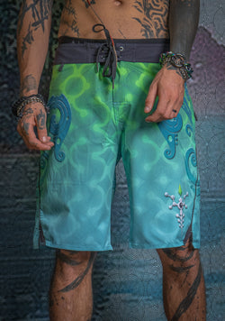 Boardshort Men / Fast Dry - Green KRAKEN