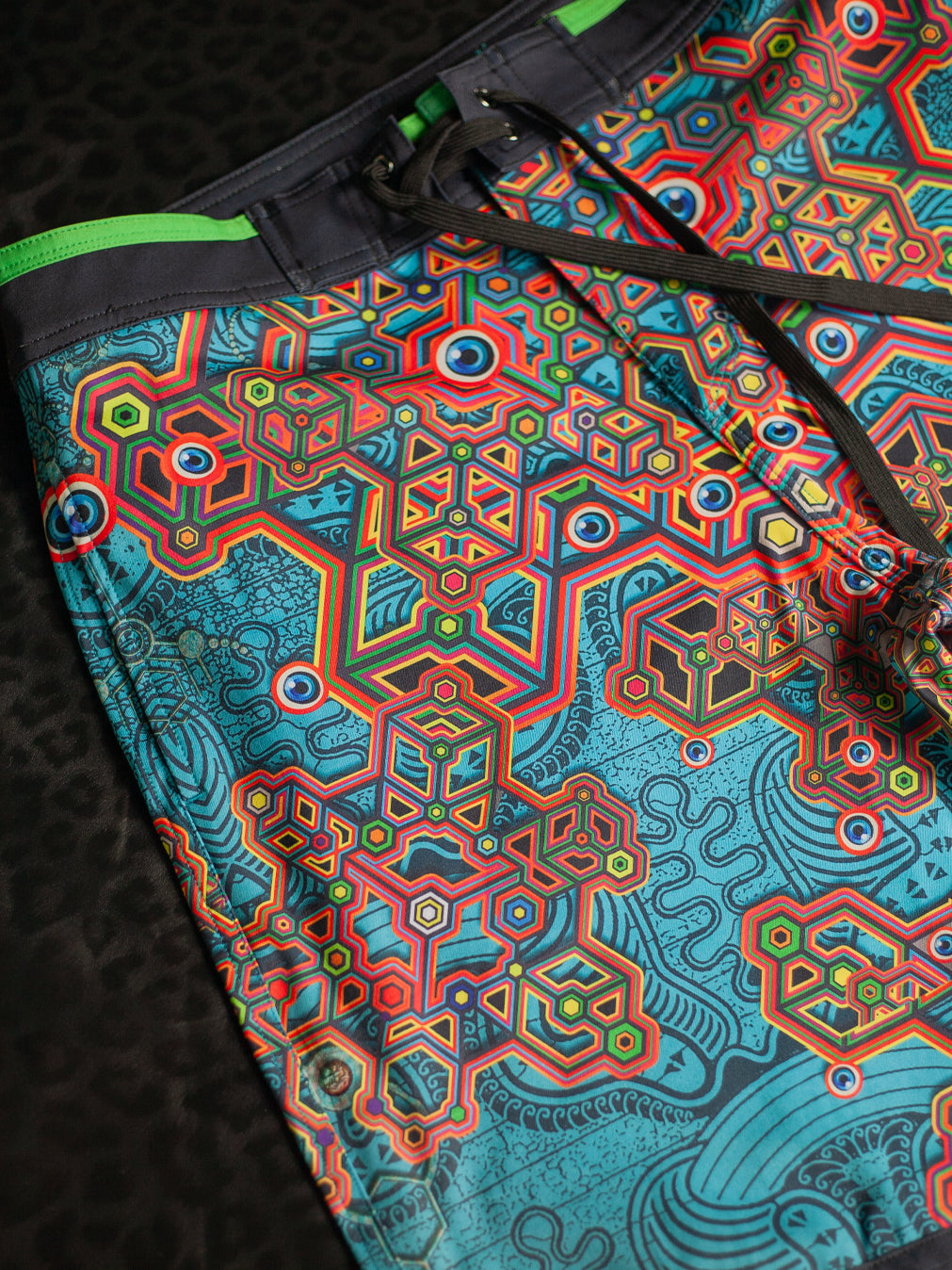 Boardshort Green Line / Fast Dry - ATLANTIS