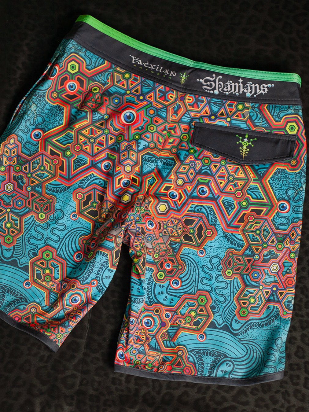 Boardshort Green Line / Fast Dry - ATLANTIS