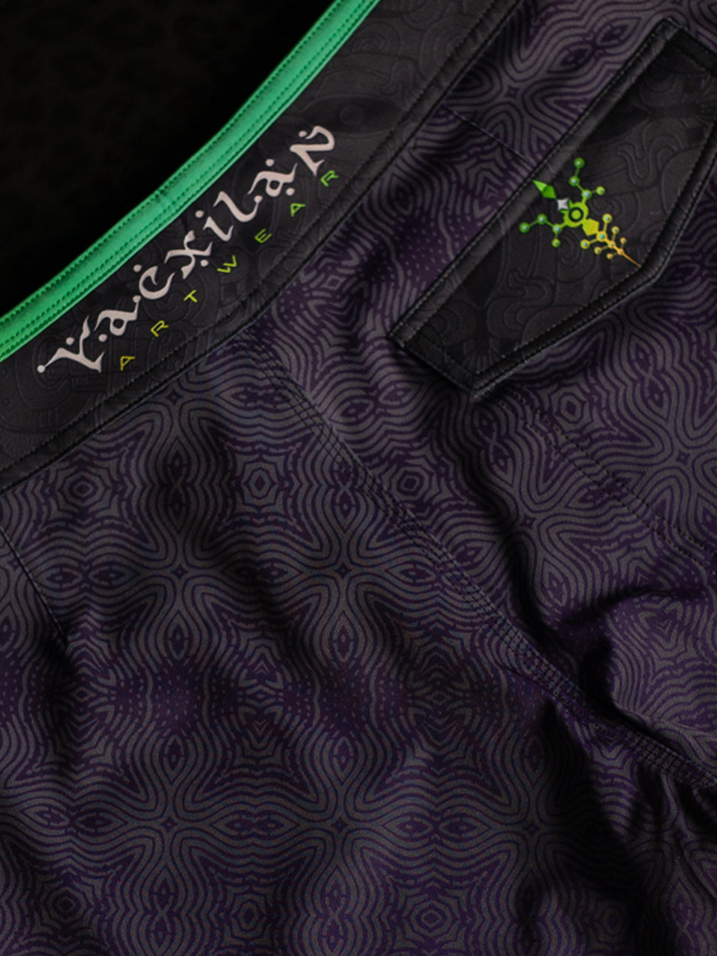Boardshort Green Line / Fast Dry - PURPLE HAZE