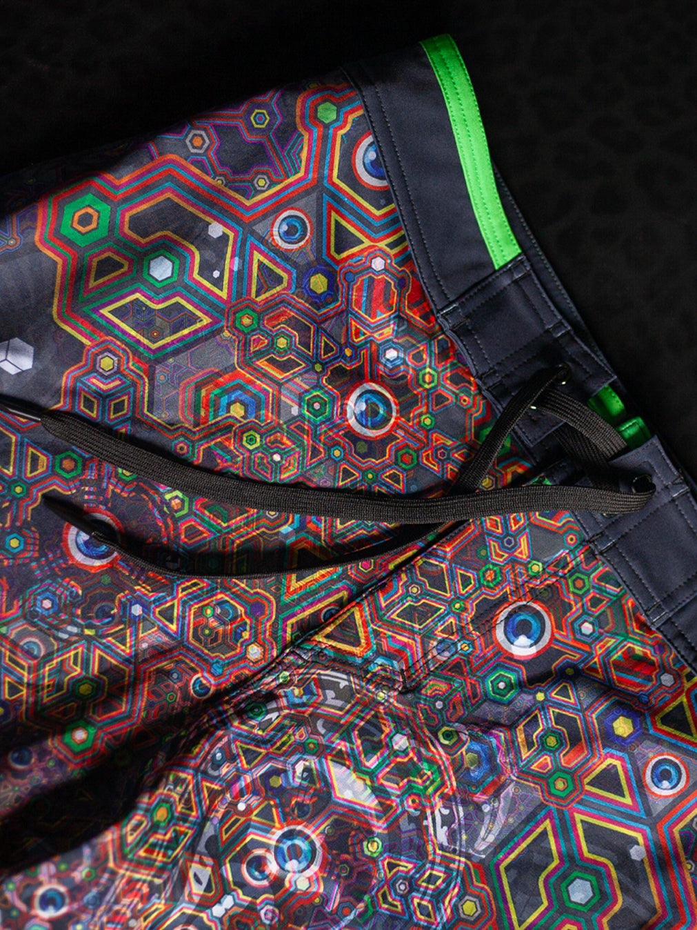 Boardshort Green Line / Fast Dry - OWLIENS